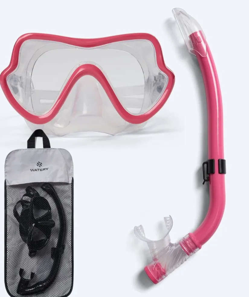 New Watery Combo snorkelsæt til junior (8-15) - Trigger - Rød