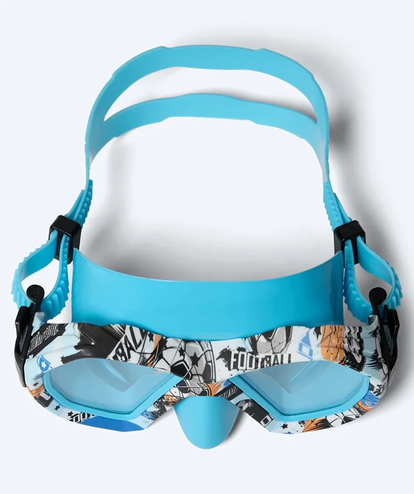 Clearance Watery Combo snorkelsæt til junior (8-15) - Riku Camo - Blå
