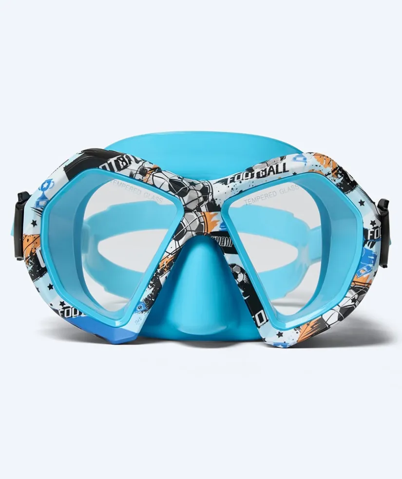 Clearance Watery Combo snorkelsæt til junior (8-15) - Riku Camo - Blå
