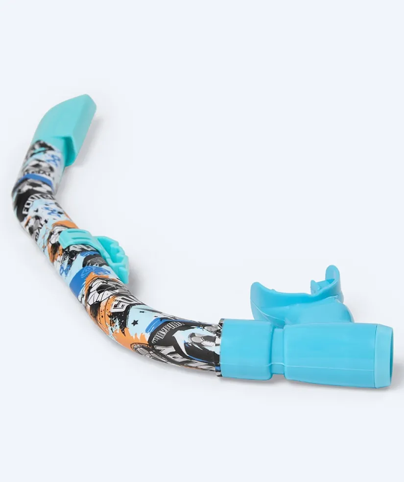 Clearance Watery Combo snorkelsæt til junior (8-15) - Riku Camo - Blå