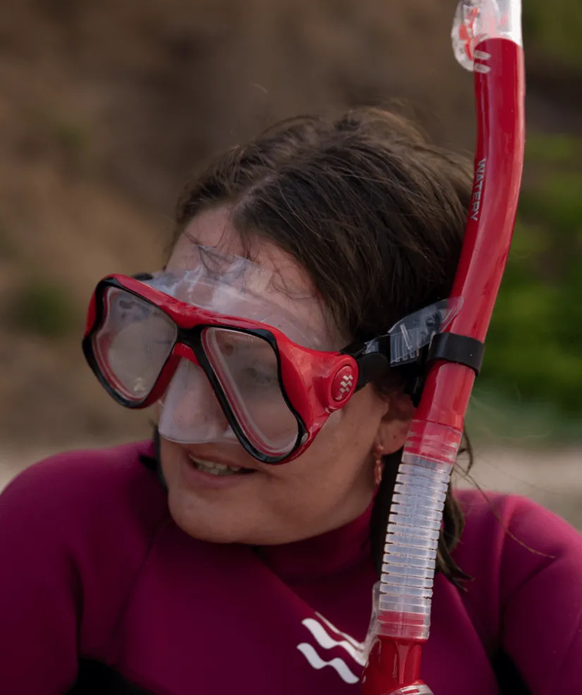 Online Watery Combo snorkelsæt til voksne - Hudson Full-dry - Sort