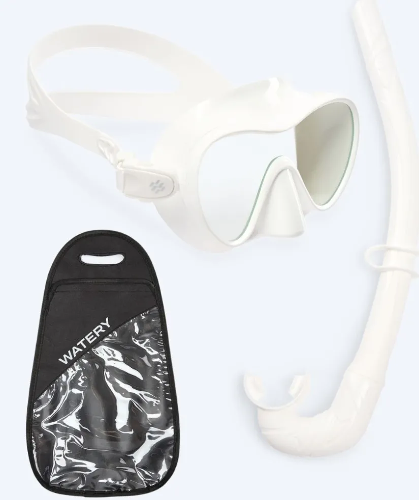 New Watery Combo snorkelsæt til voksne - Cliff - Hvid