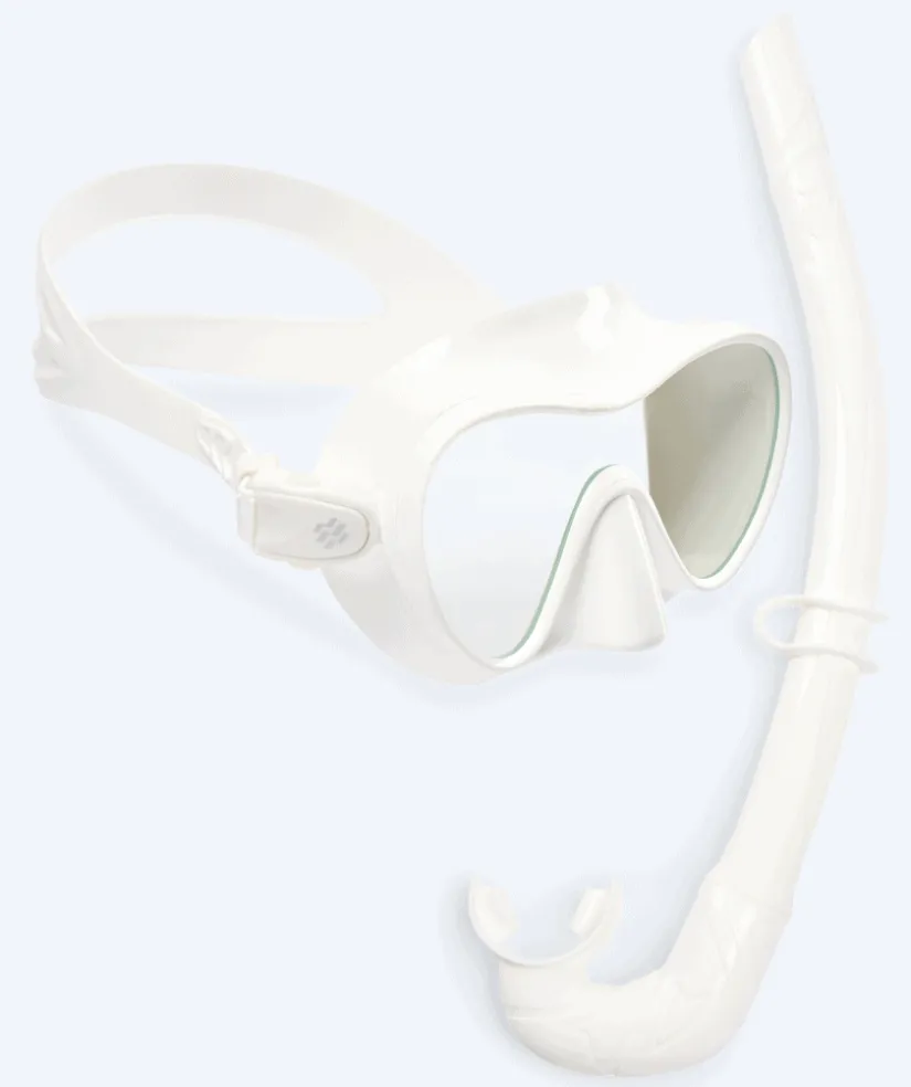 New Watery Combo snorkelsæt til voksne - Cliff - Hvid