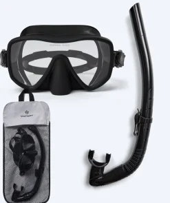 Online Watery Combo snorkelsæt til voksne (fra 15 år) - Coast/Itzel - Sort