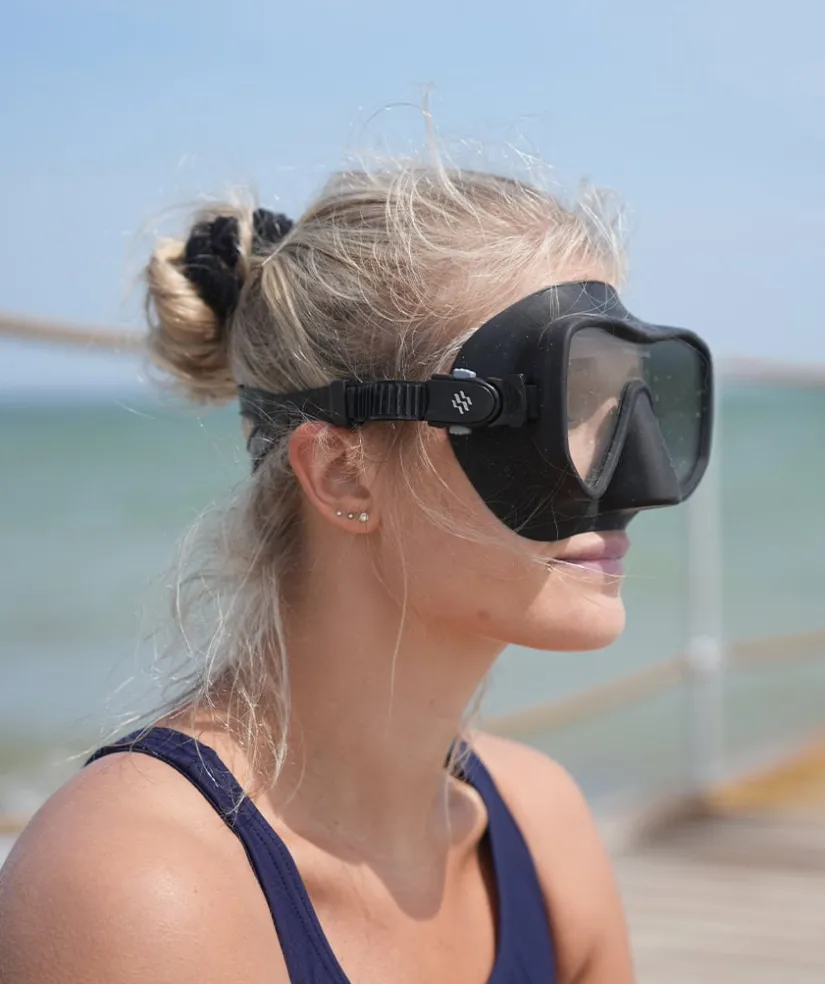 Online Watery Combo snorkelsæt til voksne (fra 15 år) - Coast/Itzel - Sort