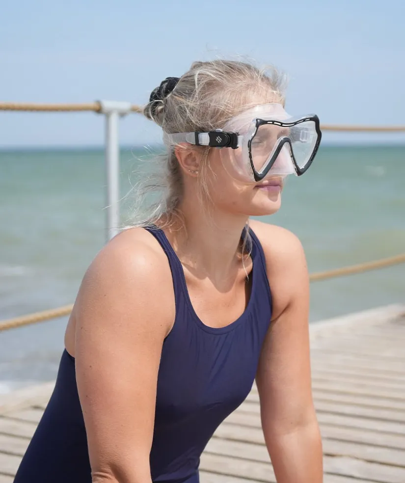 Sale Watery Combo snorkelsæt til voksne (fra 15 år) - Nebula - Sort
