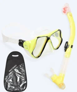 Discount Watery Combo snorkelsæt til voksne - Hudson Full-dry - Gul
