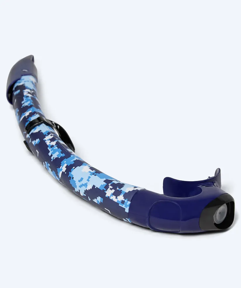 Clearance Watery Combo snorkelsæt til voksne - Rudder Camo - Mørkeblå