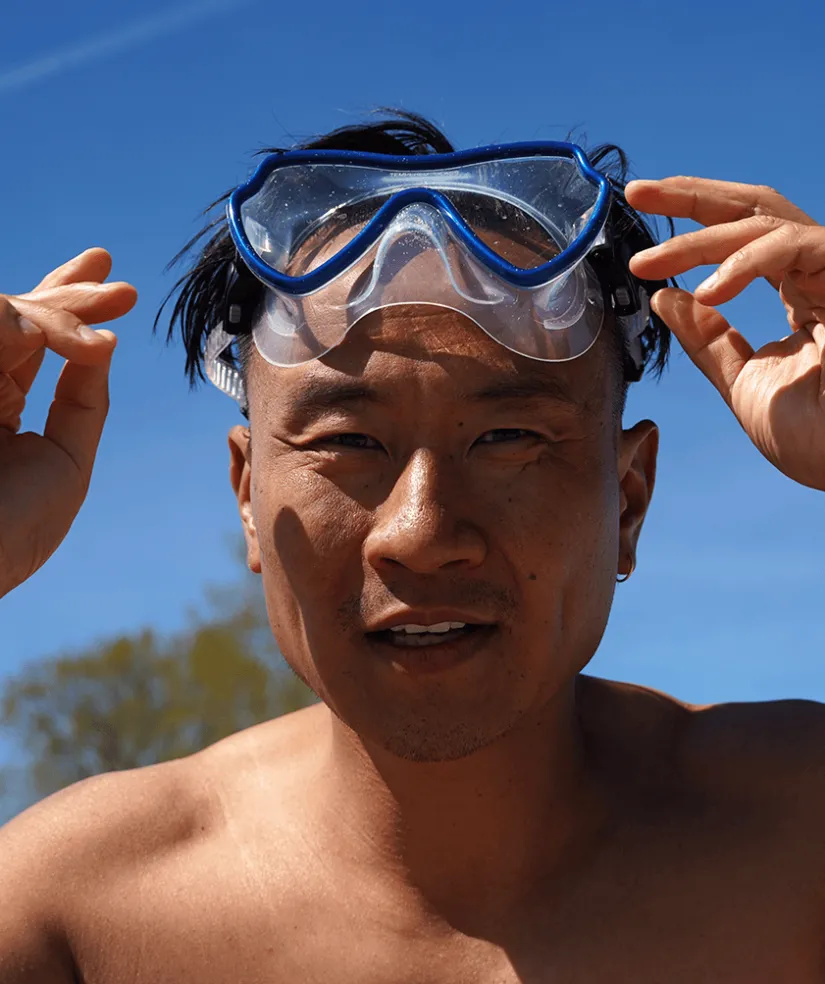 Hot Watery Combo snorkelsæt til voksne (fra 15 år) - Fraser/Itzel - Sort
