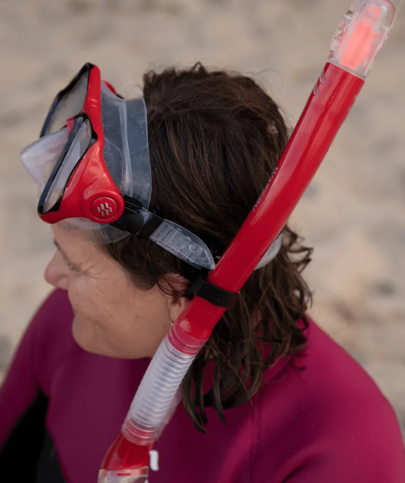 Clearance Watery Combo snorkelsæt til voksne - Hudson Semi-Dry - Blå