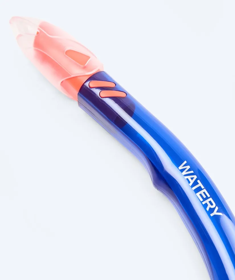 Clearance Watery Combo snorkelsæt til voksne - Hudson Semi-Dry - Blå