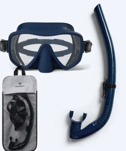 Online Watery Combo snorkelsæt til voksne (fra 15 år) - Coast - Mørkeblå