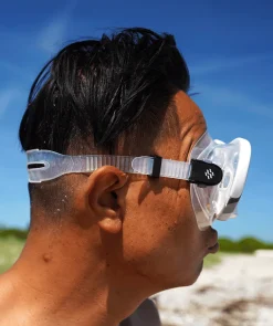 Online Watery Combo snorkelsæt til voksne (fra 15 år) - Rudder Camo/Itzel - Klar/sort