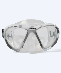 Online Watery Combo snorkelsæt til voksne (fra 15 år) - Rudder Camo/Itzel - Klar/sort
