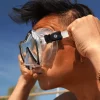 Online Watery Combo snorkelsæt til voksne (fra 15 år) - Nebula - Sort/rød