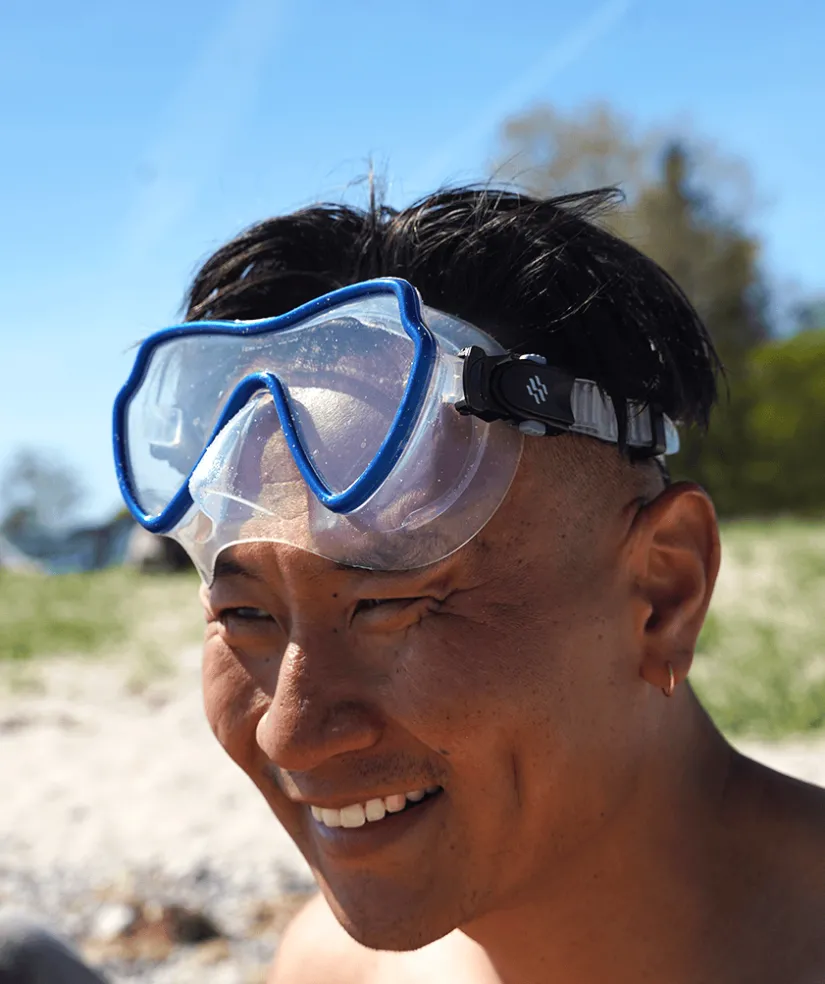 Online Watery Combo snorkelsæt til voksne (fra 15 år) - Fraser/Coast - Blå/mørkeblå