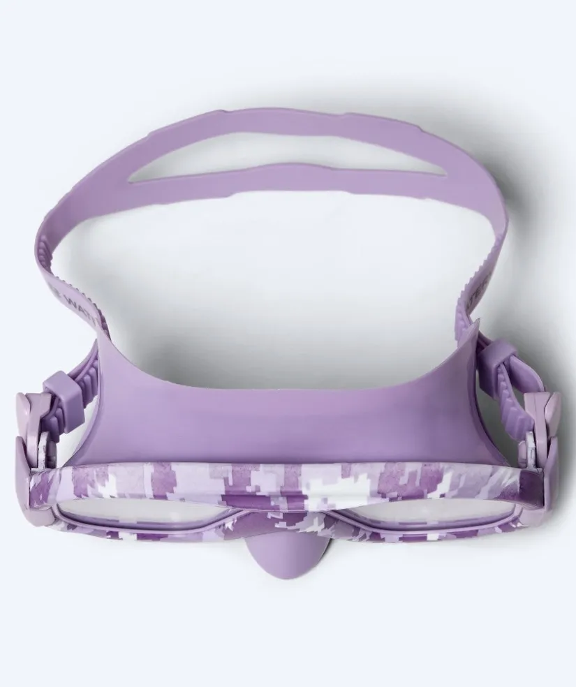 Online Watery Combo snorkelsæt til voksne - Rudder Camo - Lilla