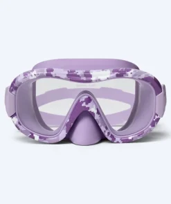 Online Watery Combo snorkelsæt til voksne - Rudder Camo - Lilla