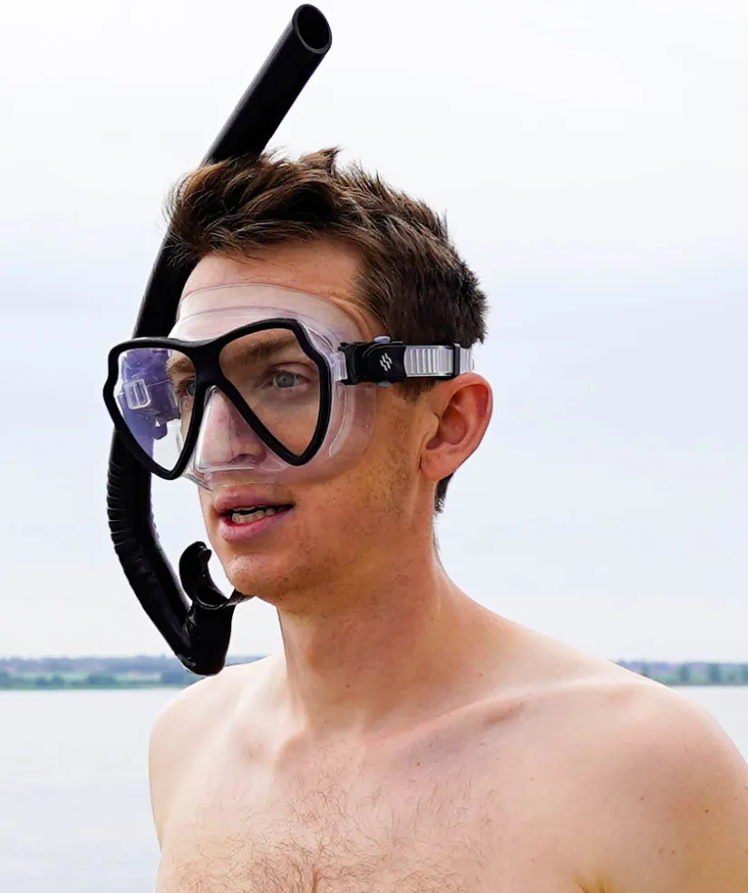 Outlet Watery Combo snorkelsæt til voksne (fra 15 år) - Itzel - Sort