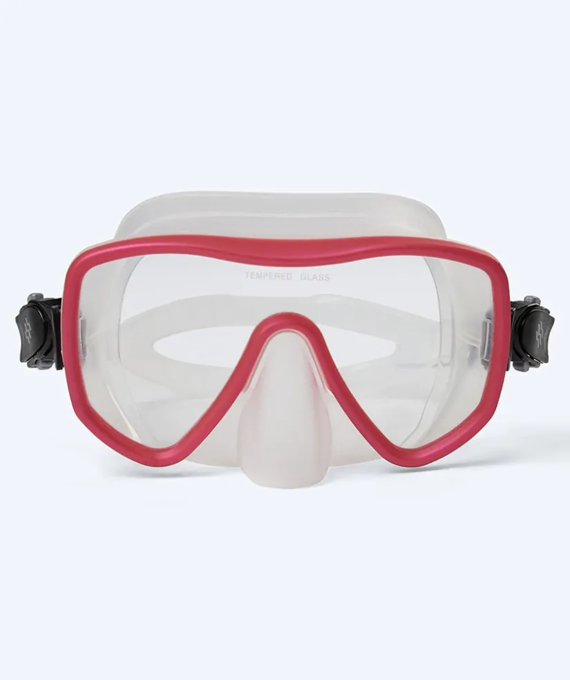 Watery Combo snorkelsæt til voksne (fra 15 år) - Coast - Rød/klar