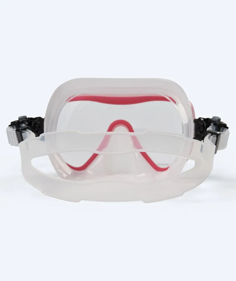 Watery Combo snorkelsæt til voksne (fra 15 år) - Coast - Rød/klar