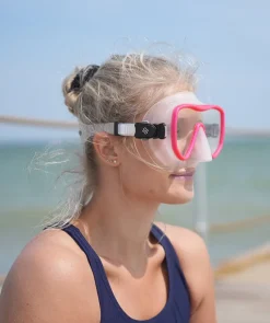 Watery Combo snorkelsæt til voksne (fra 15 år) - Coast - Rød/klar