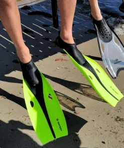 Discount Watery dykkerfødder til junior/voksne (33-46) - Breeve Longtail - Sort/grøn