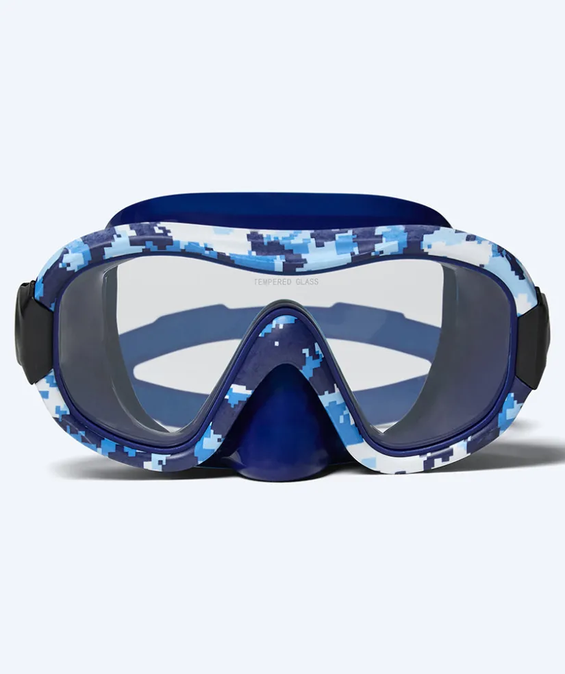 New Watery dykkermaske til voksne (fra 12 år) - Rudder Camo - Mørkeblå