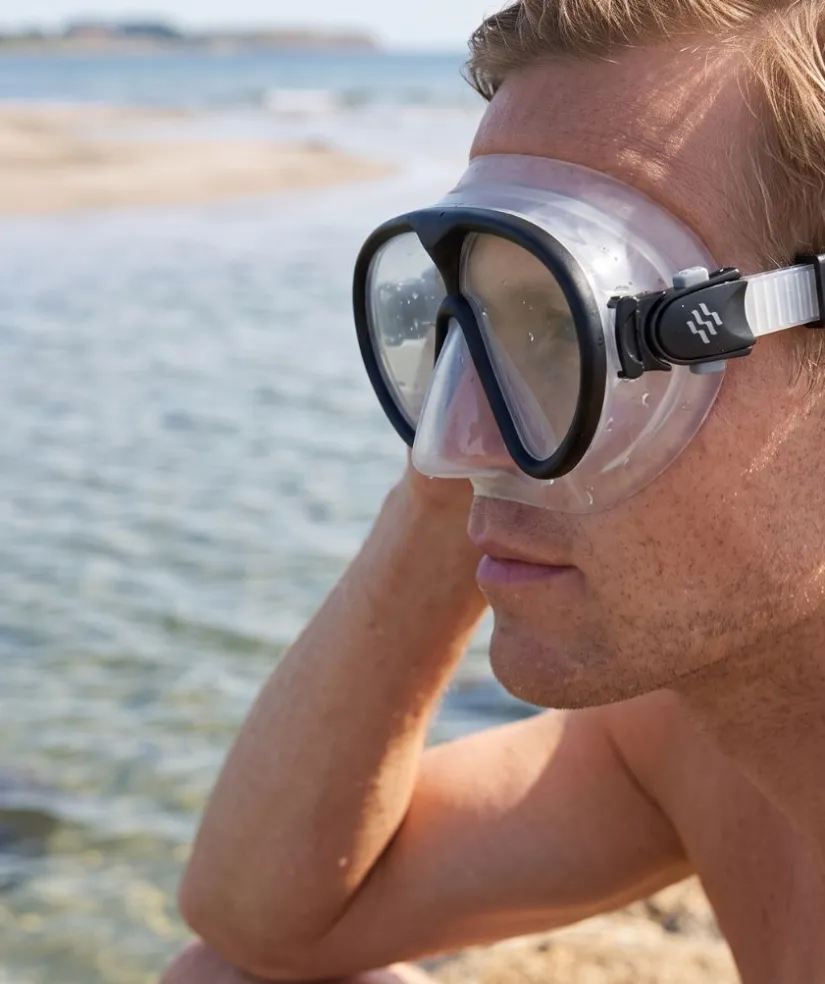 Hot Watery dykkermaske til voksne (fra 12 år) - Chisa - Sort/klar