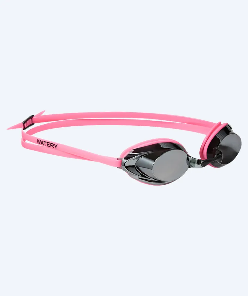 Discount Watery Elite svømmebriller - Captain Mirror - Pink/sølv