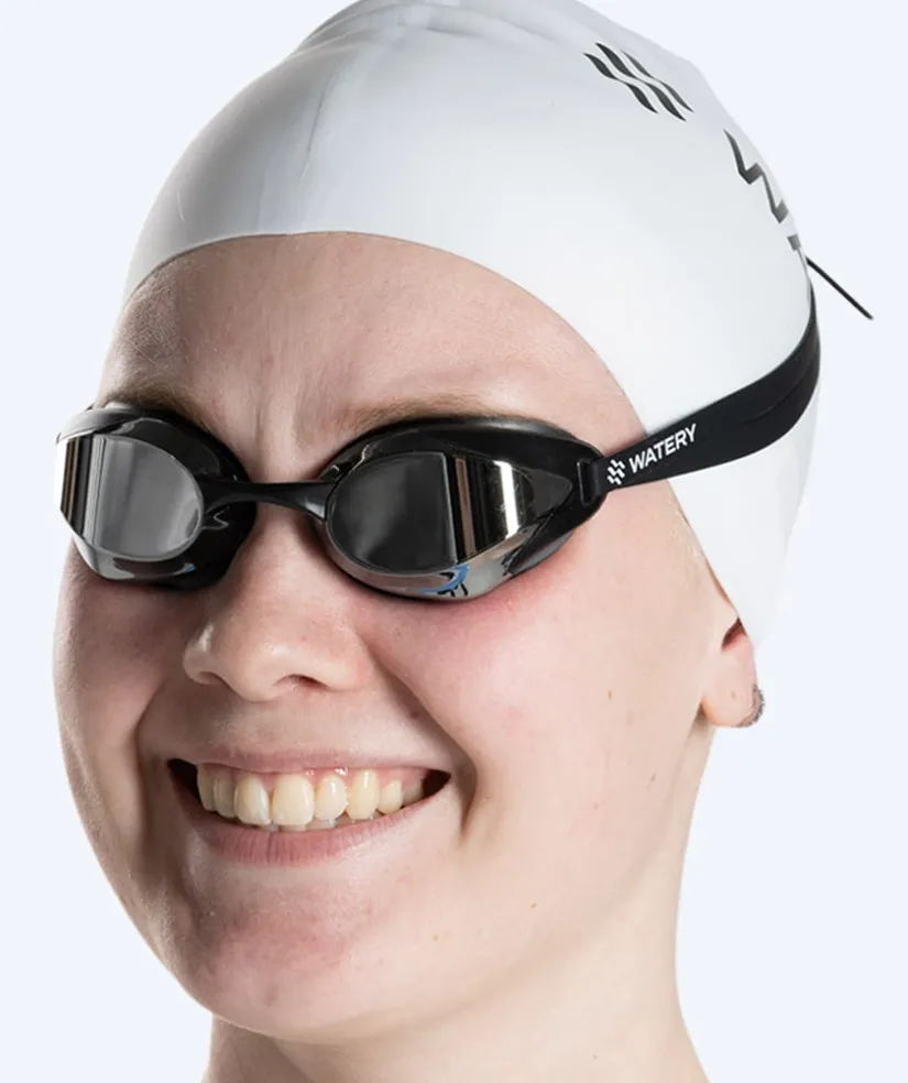 Sale Watery Elite svømmebriller - Poseidon Ultra Mirror - Sort/sølv