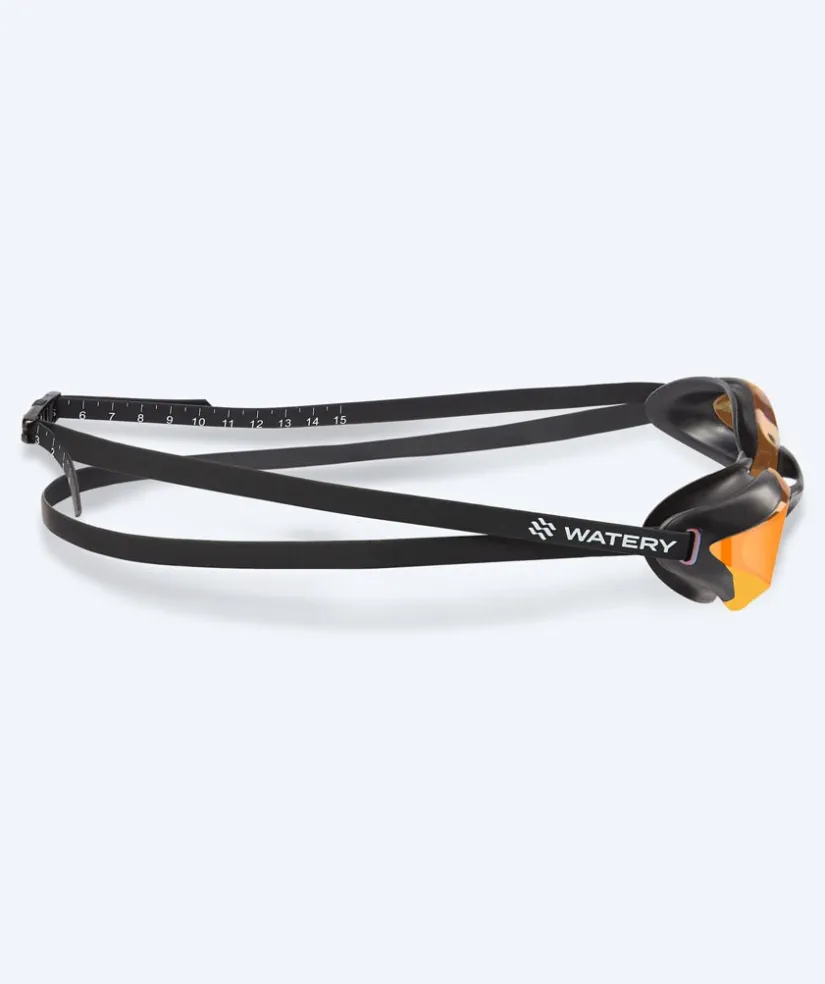 Discount Watery Elite svømmebriller - Poseidon Ultra Mirror - Sort/guld