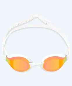 New Watery Elite svømmebriller - Poseidon Mirror - Hvid/guld