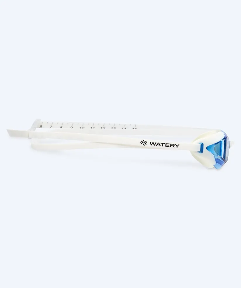 Best Watery Elite svømmebriller - Poseidon Ultra - Hvid/blå