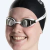 Outlet Watery Elite svømmebriller - Poseidon Mirror - Hvid/sølv