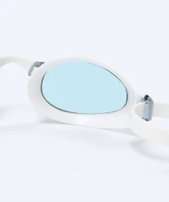 Watery Elite svømmebriller - Poseidon Mirror - Hvid/blå
