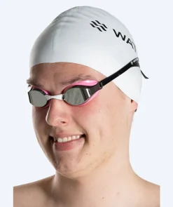 New Watery Elite svømmebriller - Poseidon Mirror - Pink/sølv