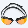 New Watery Elite svømmebriller - Storm Racer Mirror - Sort/guld