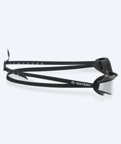 Outlet Watery Elite svømmebriller - Storm Racer Mirror - Sort/sølv