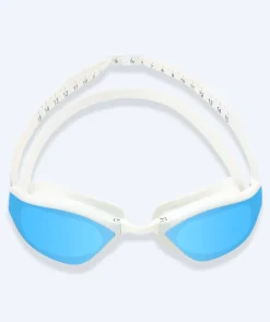 Clearance Watery Elite svømmebriller - Storm Racer Mirror - Hvid/blå