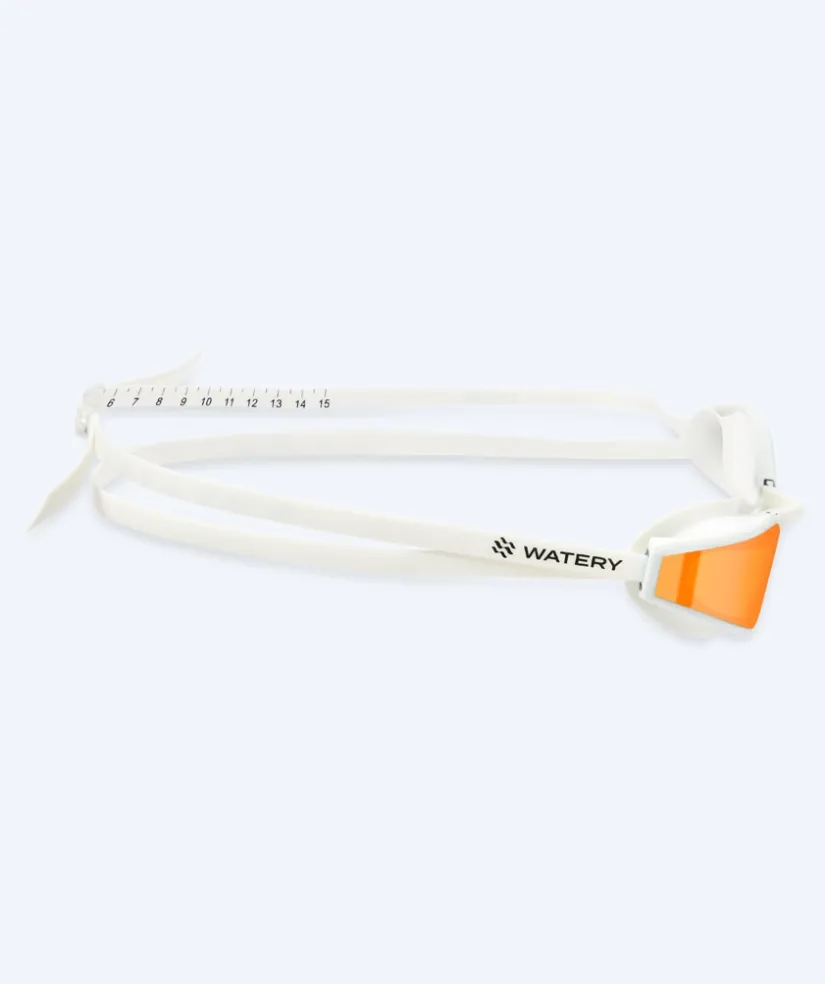 Online Watery Elite svømmebriller - Storm Racer Mirror - Hvid/guld