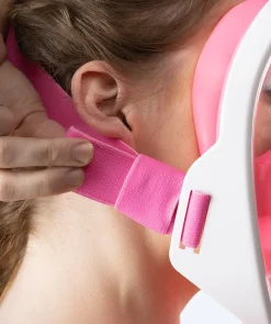 Clearance Watery fullface dykkermaske til voksne - Oxygen - Pink/gul