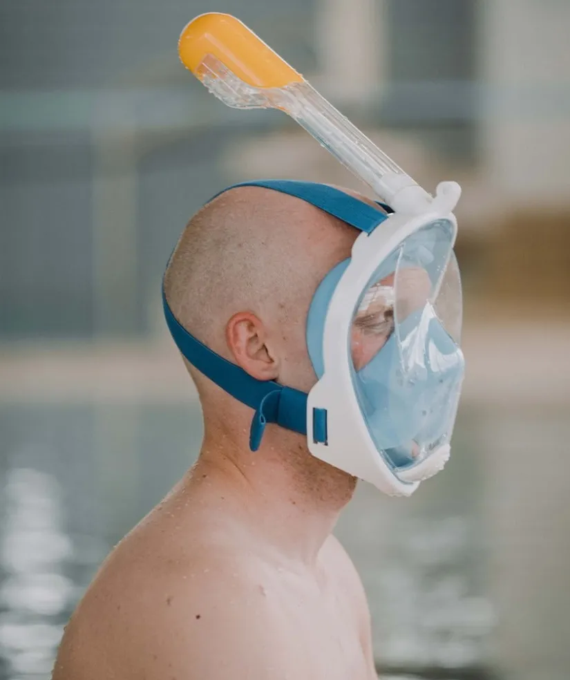 Outlet Watery fullface dykkermaske til voksne - Oxygen - Blå
