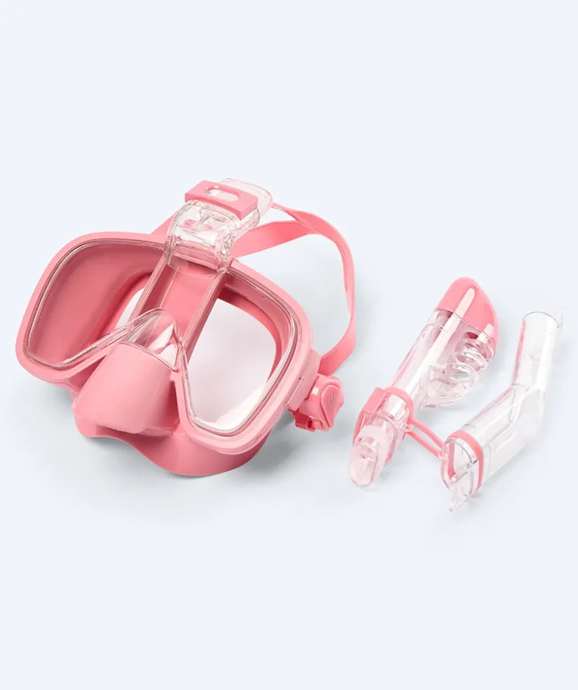 Watery fullface dykkermaske til voksne - Pearl - Pink