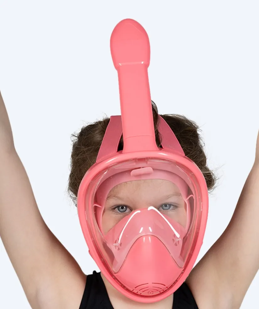 Clearance Watery fullface dykkermaske til børn - Oxygen - Atlantic Pink