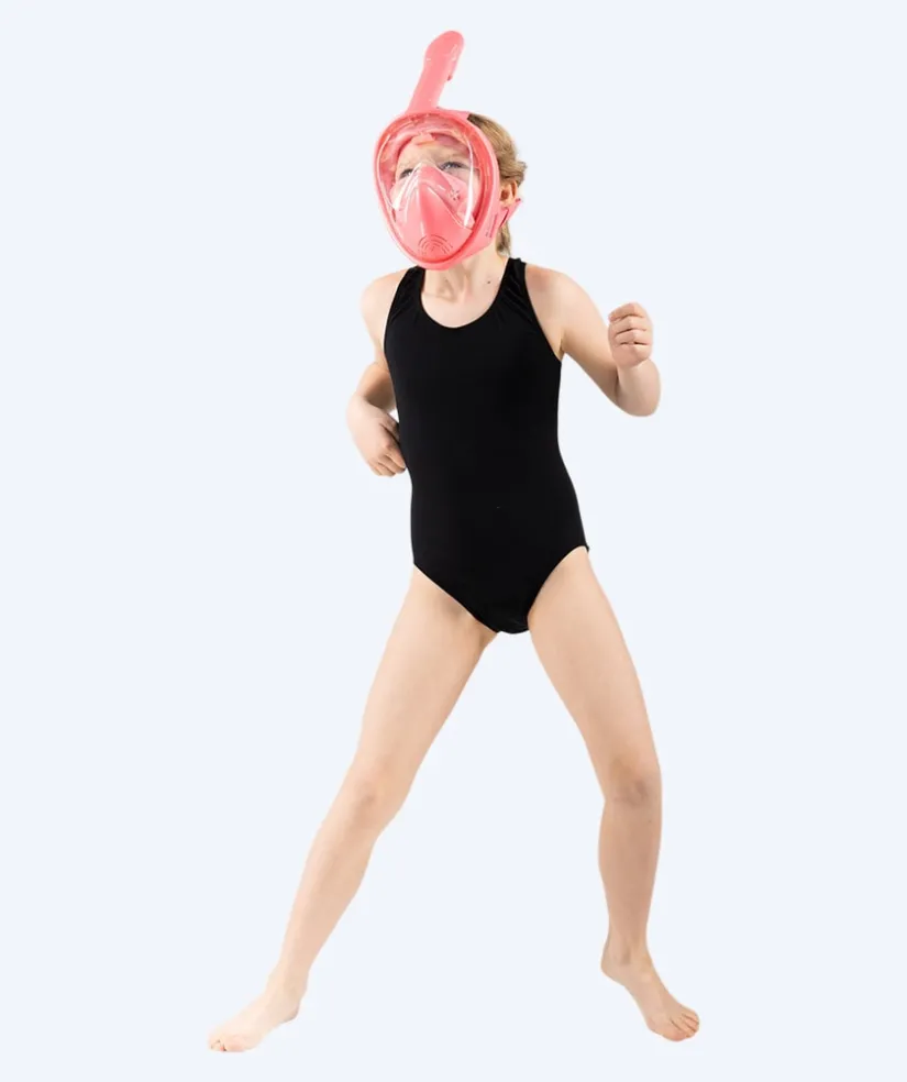 Clearance Watery fullface dykkermaske til børn - Oxygen - Atlantic Pink