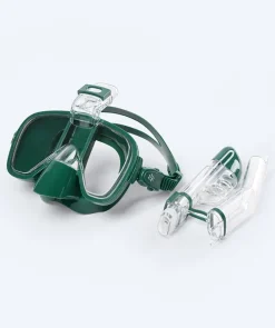New Watery fullface snorkelmaske til børn - Pearl - Mørkegrøn