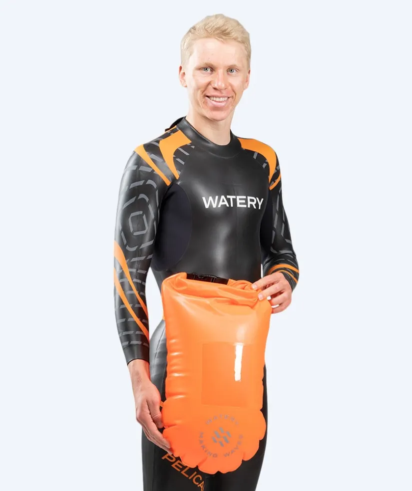 Outlet Watery havtaske til svømning - Window PVC 28L - Orange