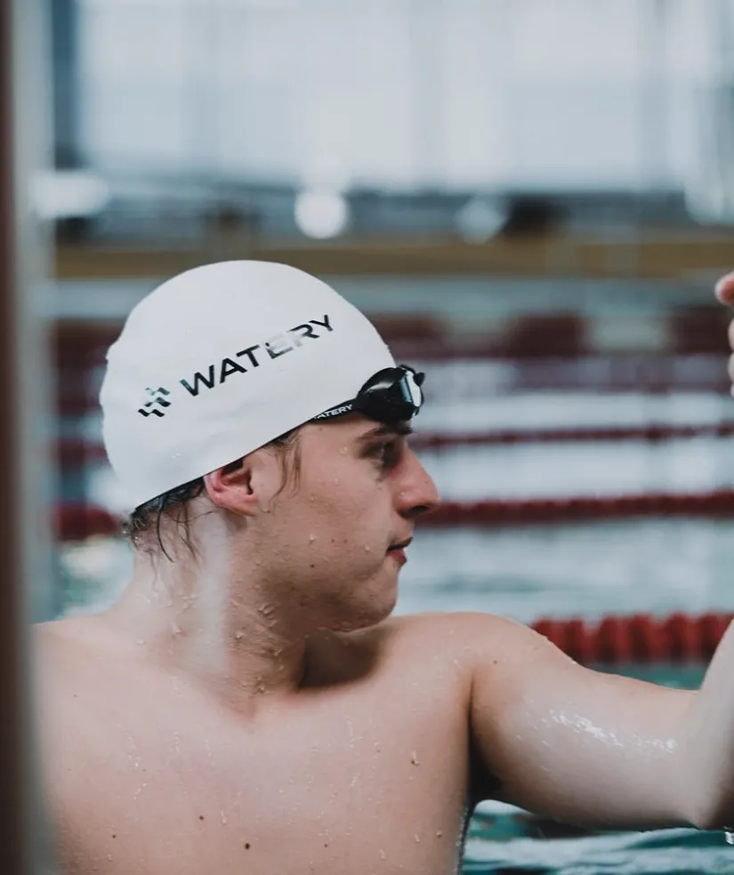 Hot Watery konkurrence badehætte - Signature Dome - Hvid