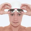 New Watery konkurrence svømmebriller - Brooks Mirror - Hvid/sølv